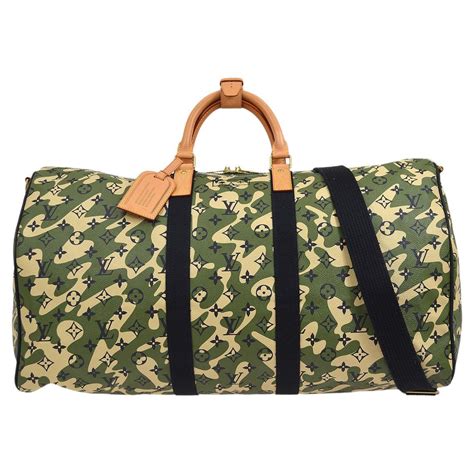 louis vuitton camo duffle.